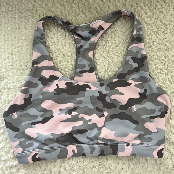Fabletics Workout Set - Pink & Gray Camo Print (Size S Bra & XS Pants) - Picture 4 of 8